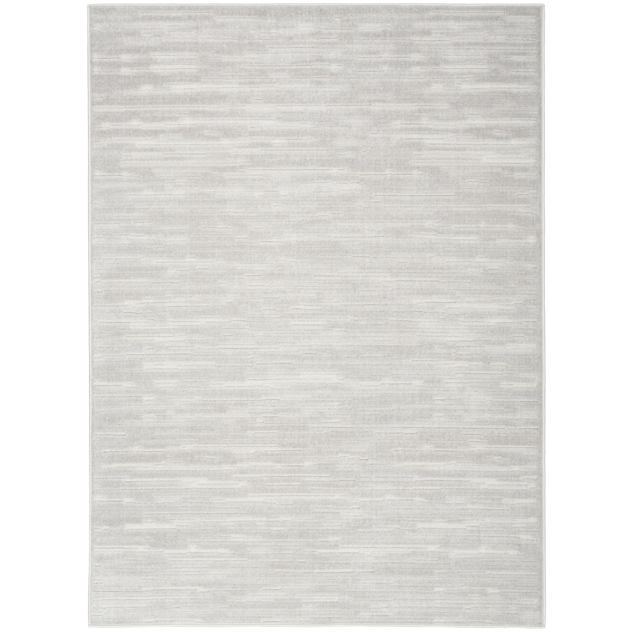 Nourison Care Free 3'11" x 5'11" Light Grey Modern Indoor Rug
