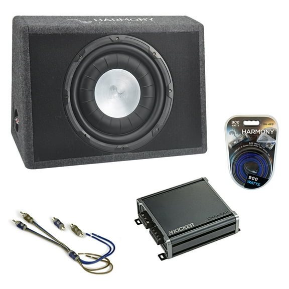 Ford F250 Truck Regular Cab 98-18 Harmony Single 12" Loaded Sub Box CXA400.1 Amp