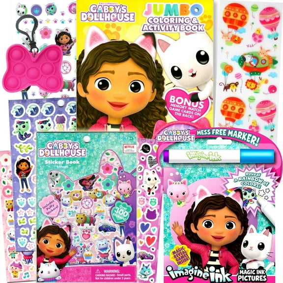 Gabby's Dollhouse Coloring Books Set for Girls - Bundle with Imagine Ink Kids Coloring Activity Book and More