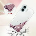 thumbnail image 4 of Case for iPhone 16 Case Glitter Bling Liquid Cute Clear Phone Case,Floating Quicksand Shockproof Protective Bumper Soft TPU Cover for iPhone 16 6.1 inch Love Rose YB, 4 of 14