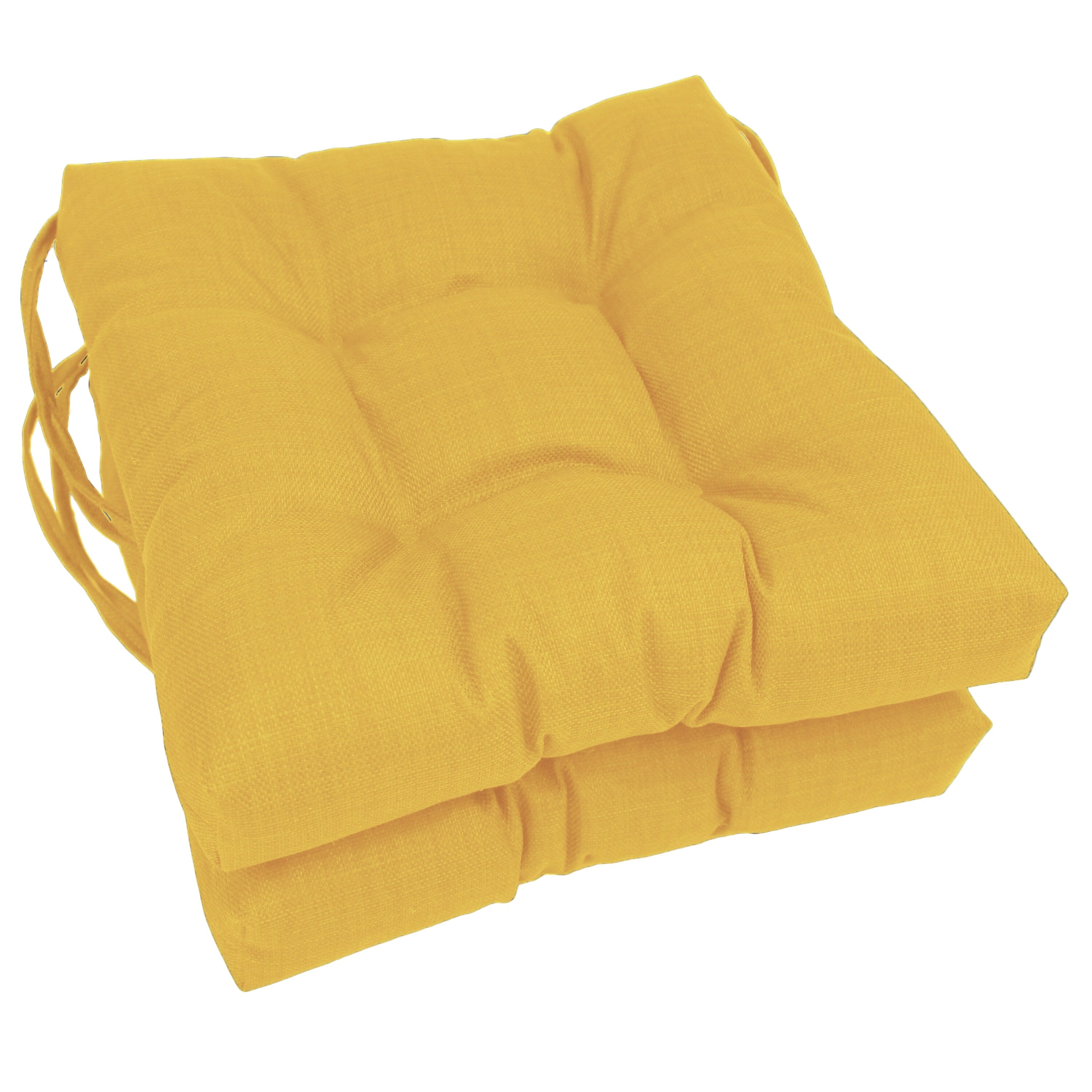 Blazing Needles 16-inch Indoor/Outdoor Square Chair Cushion, 16" x 16", Avocado 2 Count