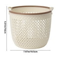 thumbnail image 4 of Guanhe Plastic Laundry Hamper 8Inch, Coffee Laundry Baskets Dorm Storage Portable Dirty Large Hollow Clothes Basket for Bathroom College Dormitory, 4 of 9