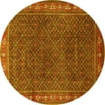 thumbnail image 1 of Ahgly Company Machine Washable Indoor Round Persian Yellow Traditional Area Rugs, 7' Round, 1 of 4