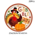 thumbnail image 3 of Thanksgiving Turkey Paper Plates, 20 Pack Disposable Party Tableware for Holiday Dinner Buffet Family Gathering and Fall Celebrations, 3 of 6