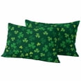 thumbnail image 2 of Pack of 2 Outdoor Pillow Covers,Waterproof Green Shamrock Throw Pillow Covers,St. Patrick's Day Spring Lucky Decorative Pillowcases Cushion Covers for Patio Couch Pillow Sham Protector 20x12 Inch, 2 of 8