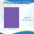 thumbnail image 2 of Uxcell Pochettes de Cartes Mates, Protège-Cartes de Collection Parfaites pour Cartes à Collectionner & Baseball & Sports & Rassemblement de Magie & Cartes de Jeu de Magie (Violet, 300 Pcs), 2 of 7
