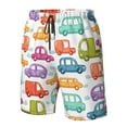 thumbnail image 4 of Honeii Shorts Décontractés pour Hommes avec Imprimé de Voitures Doodle, Maillots de Bain Séchage Rapide Shorts de Plage-3x-Grand, 4 of 6