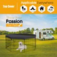 thumbnail image 3 of Artmalle Dog Pen Pet Playpen Dog Fence Indoor Foldable Metal Wire Exercise Puppy Play Yard Pet Enclosure Indoor Outdoor 8 Panels 24 Inch/Only Black Top Cover, 3 of 7