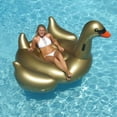 thumbnail image 3 of Swim Central Inflatable Gold Giant Swan Swimming Pool Ride-On Float - 75", 3 of 9