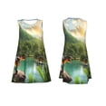 thumbnail image 7 of KLL Lake Forest Dinosaur Pattern Womens Summer Dresses 2025,Loose Round Neck Sleeveless Sundresses Tank Dresses with Pockets, 7 of 7