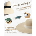 thumbnail image 4 of FURTALK Sombrero de paja para mujer con ala ancha UPF 80, sombrero de verano plegable y plegable, sombreros de playa para mujer, 4 of 5