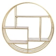 thumbnail image 5 of Sagebrook Home Round 31.5" Wood / Metal Wallshelf, Bronze, 5 of 7