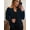 Navy, variant on Women's Long Sleeve Cropped Cardigan Sweater Elegant Shrugs for Women Blue XXL