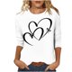thumbnail image 3 of TaTaai Women's A 3/4 Sleeve Christmas Printed Round-neck Top Gift, 3 of 6