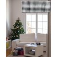 thumbnail image 4 of Buffalo Black and White Check Kitchen Window Valance 2 Pack Half Short Gingham Plaid Farmhouse Textured Short Window Drape Panel Home Decor Curtain Valance, 4 of 6