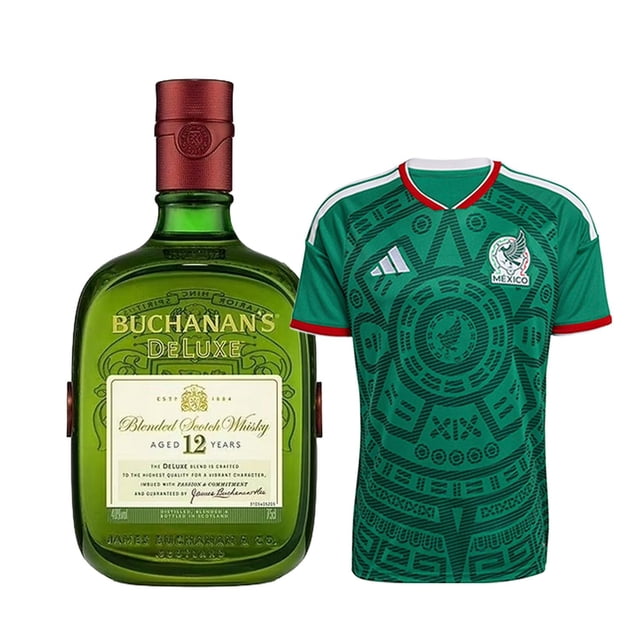 Whisky Buchanans Blend 12 Años 750 ml + Jersey Verde M