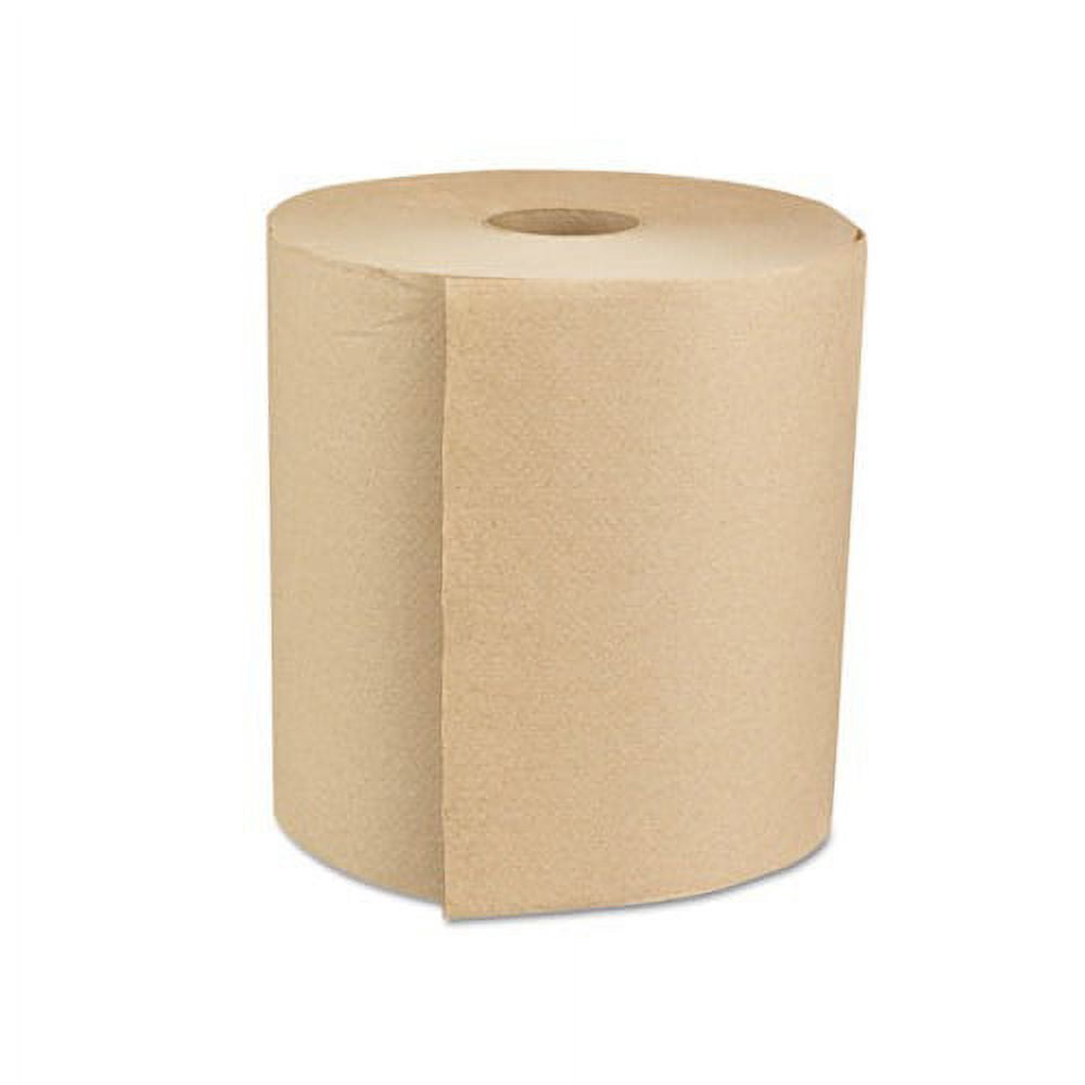 Boardwalk 16GREEN Green Seal Recycled Paper Towel Roll, Hardwound, Universal Roll Towels, Natural, 8" x 800 ft (Case of 6)
