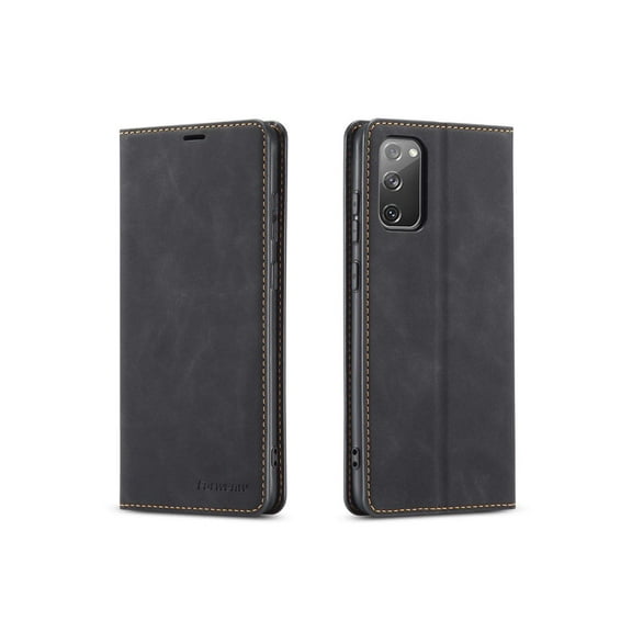 Samsung Galaxy S20 FE 5G Case, Premium PU Leather Cover TPU Bumper with Card Holder Kickstand Hidden Magnetic Shockproof Flip Wallet Case for Galaxy S20 FE 5G 6.5 inch