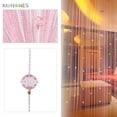 thumbnail image 3 of BadPiggies 39"x78" Crystal Beads String Door Curtain Room Divider Window Panel Fringe Beaded Tassel Crystal Screen Home, Pink, 3 of 10