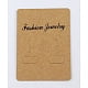 Paper Earring Display Card Rectangle Goldenrod Size: about 67mm long 50mm wide