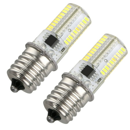 Hagen Base (2-pack Lighting LED E17 4W 360lm, EEEKit SMD3014 Corn Light Bulb Halogen Replacement 120V for Under Microwave Lights, Appliance, Ceiling Fan, Intermediate Base, 110V, Daylight 6000K)