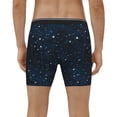 thumbnail image 2 of Men's Boxer Briefs, Night sky blue nebula stars Soft and Breathable Mens Underwear Boxer Briefs With Widen Waist, 2 of 5