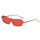 thumbnail image 2 of Gafas de sol vintage con espejo cuadrado anti-UV, gafas de metal, gafas rojas rojo, 2 of 9