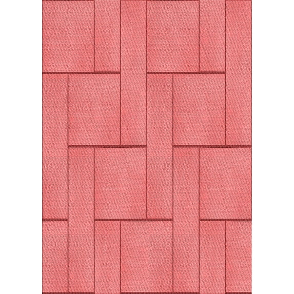 Ahgly Company Machine Washable Indoor Rectangle Transitional Fire Engine Red Area Rugs, 2' x 5'