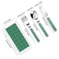 thumbnail image 2 of Salouo Monstera Leaves Pattern 3 Pieces Toddler Utensils, Kids Silverware Set Stainless Steel Utensils for Kids Children Safe Spoons Forks & Knife Dishwasher Safe, 2 of 8