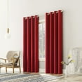 thumbnail image 6 of Sun Zero Madison 1-Piece Room Darkening Grommet Curtain Panel, 54"X63", Holiday Red, 6 of 9