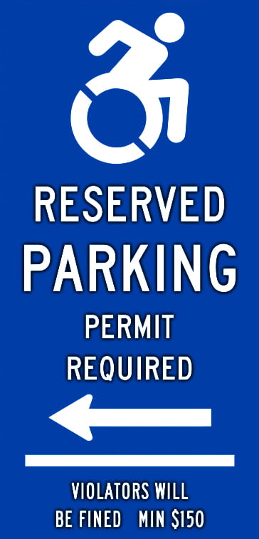 No Parking Nostalgia Stripes Premium Brushed Aluminum Sign 24x6 5-Pack CGSignLab