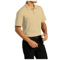 thumbnail image 4 of Yellow Rooster Mens Short Sleeve SuperPro React Male Polo Shirt Wheat XL, 4 of 7