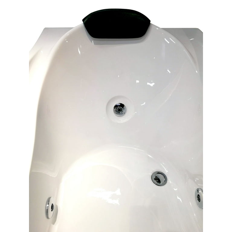 EAGO AM189ETL-R 6 ft Right Drain Acrylic White Whirlpool Bathtub w Fixtures