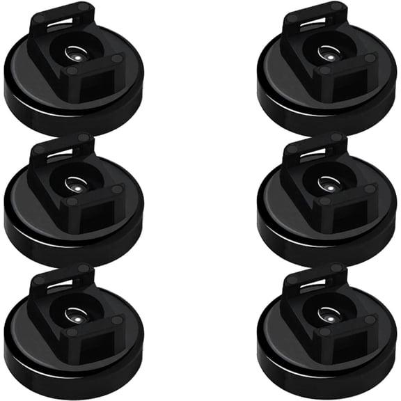 BDKWID-Magnet Zip Tie Mount Magnetic Zip Ties Mount 25LBS Strong Multipurpose Wire Cable Holder Mount Wire Clips Management for Home Office Marine Electrical Wiring (Black, 6 Piece)