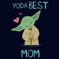 thumbnail image 2 of Men's Star Wars Mother's Day Best Mom Yoda  Graphic Tee Navy Blue X Large, 2 of 5