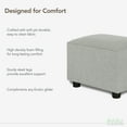 thumbnail image 5 of Evolur Holland Upholstered Ottoman, Modern Design In Harbor, 5 of 7