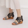 thumbnail image 3 of LEEy-World Chaussures pour Femmes Sandales Plates à Bride Cheville et Bout Ouvert, 3 of 5