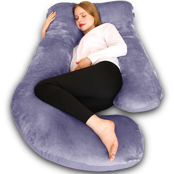 U Shaped Full Body Maternity Pillow Pregnant Women Must Haves Pregnancy Pillows for Sleeping with Removable Cover