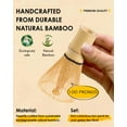 thumbnail image 3 of Set de batidor de bambú para matcha JUL WIND, 2 piezas, con tamiz, 3 of 9