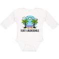 thumbnail image 3 of Inktastic Summer Vacation in Fort Lauderdale Boys or Girls Long Sleeve Baby Bodysuit, 3 of 5