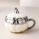 thumbnail image 4 of Taza de Cerámica con Forma de Calabaza, Tapa y Cuchara | Taza de Café Electrochapada de 300 Ml | Regalo Ideal para Halloween | Taza de Desayuno Estilo Europeo En Plata, Verde, Dorado y Verde Menta, 4 of 6