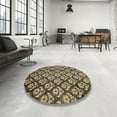 thumbnail image 4 of Ahgly Company Machine Washable Indoor Rectangle Abstract Milk Chocolate Brown Area Rugs, 8' x 10', 4 of 7