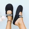 thumbnail image 5 of DIVVce Mesh Pearl Accent Mary Jane Mules For Women Closed Toe Slip On Comfort Casual Footwear, 5 of 8