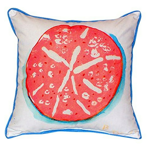 Coral Sand Dollar Large Indoor/Outdoor Pillow 18x18