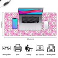 thumbnail image 5 of Long Mouse Pads for Desk,Pink Baseballs Pattern Desk Mats on Top Of Desks, Desk Mouse Pad Extra Large with 3mm Non-Slip Base and Stitched Edge for Gaming,Office,Work,Home 35.4"x15.7", 5 of 6