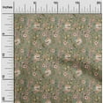 thumbnail image 2 of oneOone Cotton Cambric Olive Green Fabric Florals Quilting Supplies Print Sewing Fabric By The Yard 42 Inch Wide, 2 of 4
