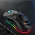 thumbnail image 1 of FZCHUN-RGB Souris de Jeu Filaire, Design Coque en Nid d'Abeille Ultraléger 11 Rétroéclairé RGB 7200 DPI, 6 Boutons Programmables, Câble Récepteur 1.5m, USB pour PC/Mac/ordinateur Portable, Noir, 1 of 4