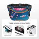 thumbnail image 5 of Fotbe Colorful Donut Cangurera Cuadrada con Estampado de Doble Capa, Bolsa de Cintura Ajustable Mini para Hombres y Mujeres, 5 of 9