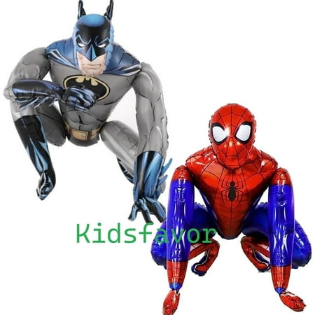 BCD-PRO Spider-Man Batman Balloons Airwalker Foil Birthday Party Super Heroes Multicolor 2 Pack 25 Inch