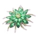 thumbnail image 2 of 2 Uds. Broches de Solapa , Broches Y Pines para Mujer, Broche de Flor Chapado en Aleación de Cristal, Colgante , Verde blanco Fernando broche, 2 of 7